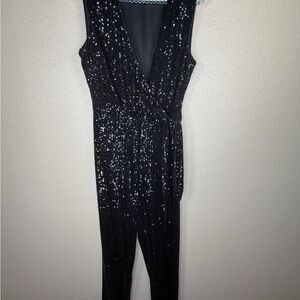 Milly Black Sequin Jumpsuit